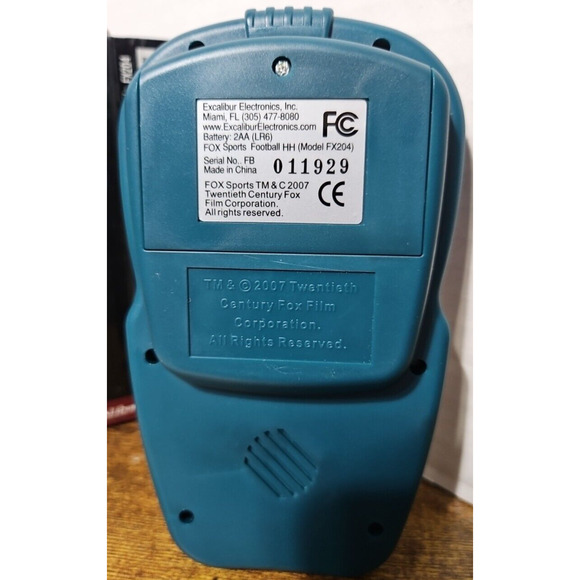 Excalibur Fox Sports Electronic 2007 Handheld Football Game FX204 - New Open Box - Picture 4 of 6